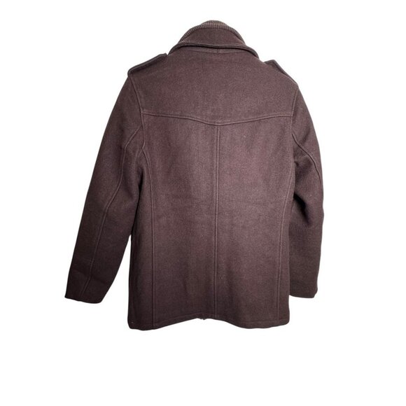 SCHOTT Mens Wool jacket coat size Large Brown Cargo pockets - Picture 5 of 8